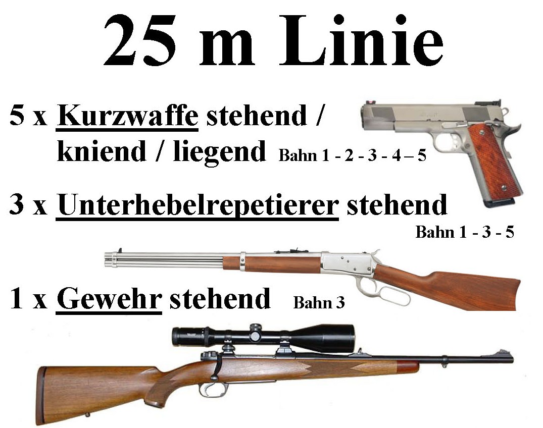 Sch&uuml;tzen an der 25 m Linie